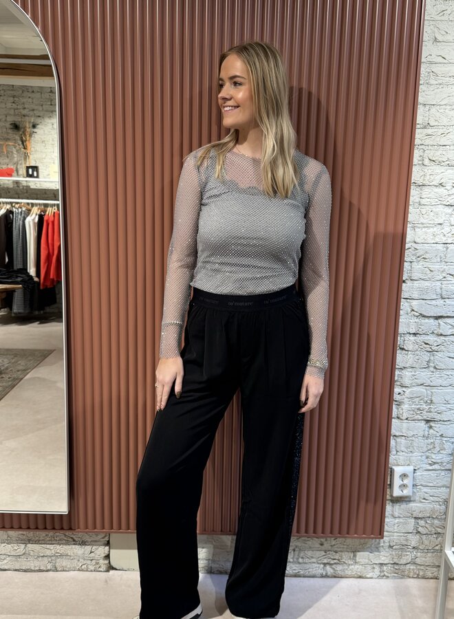 Krystal Net Blouse | Silver