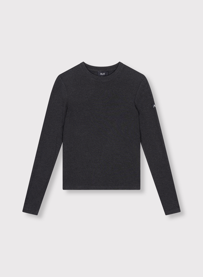 Longsleeve top | Antracite melange
