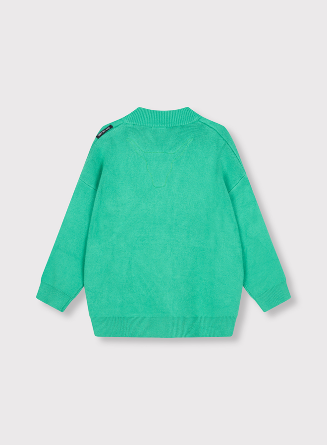 Heavy cardigan | Bright green
