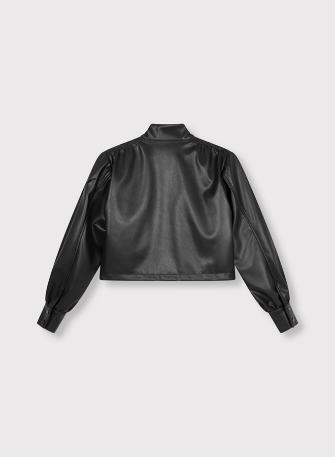 Faux leather jacket | Black