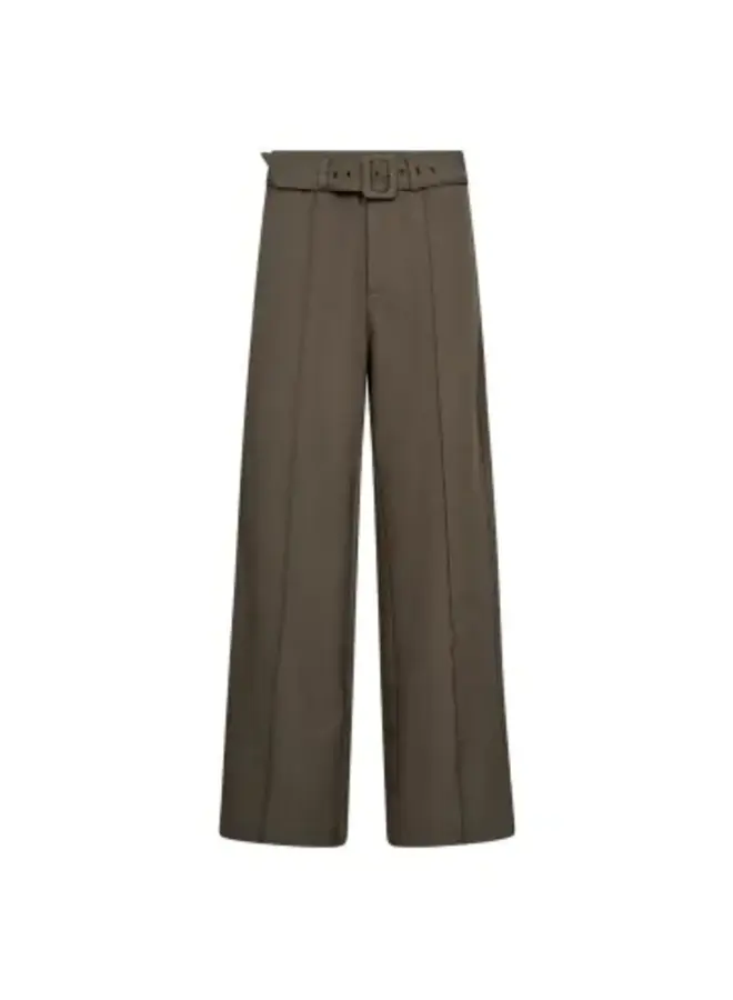 Luna Belt Crease Pant | Walnut