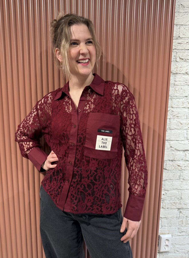 Lace Blouse | Bordeaux