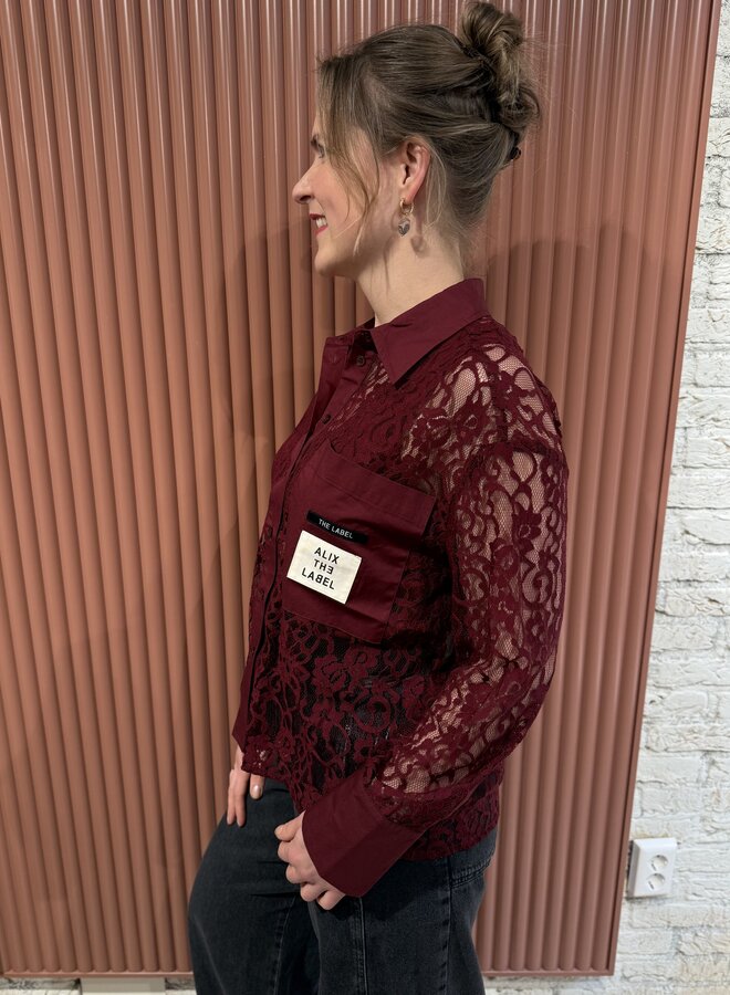 Lace Blouse | Bordeaux