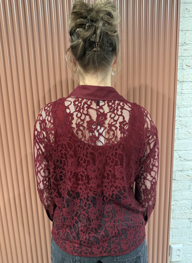 Lace Blouse | Bordeaux