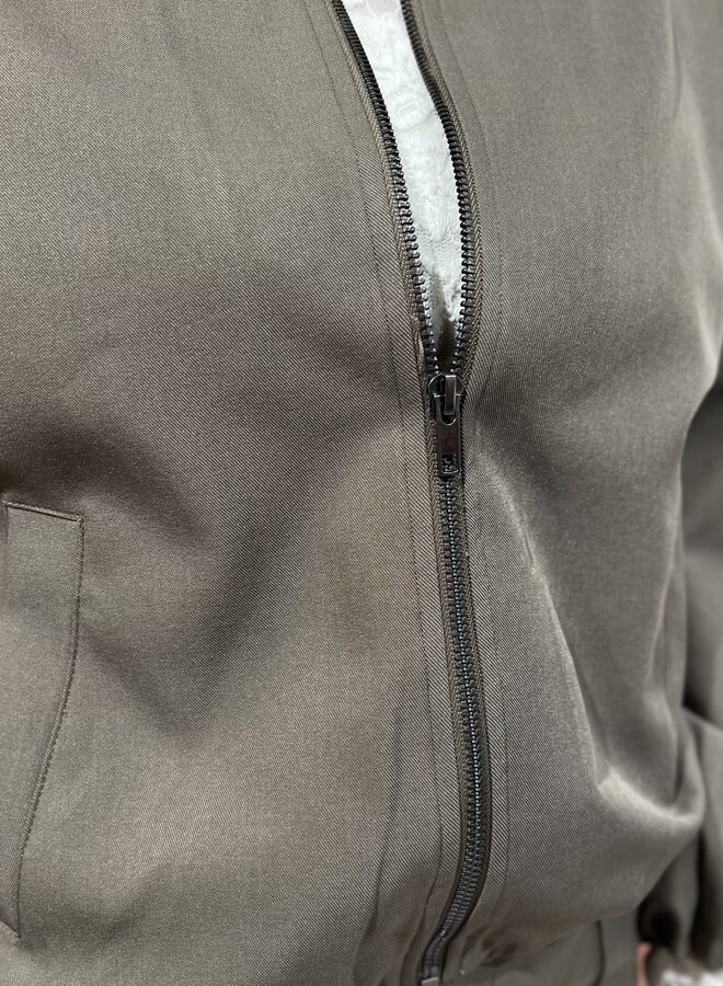 Luna Balloon Zip Jacket | Walnut