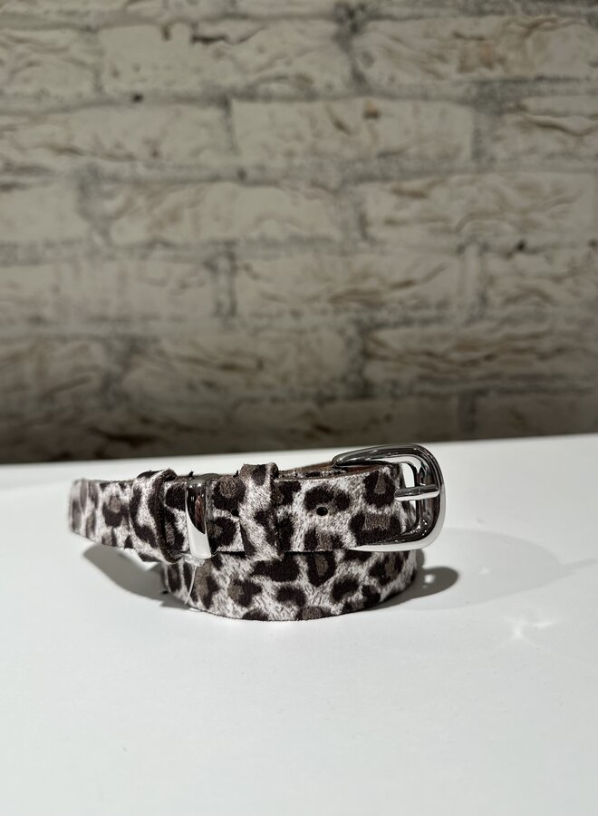 Skin Belt Women | Leopard White Black