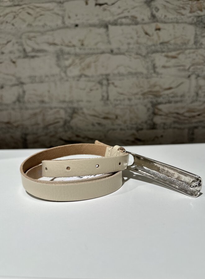 Nappa Belt Women | Ecru