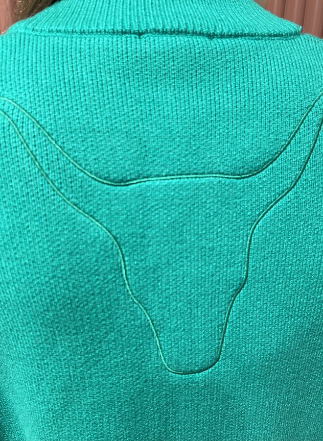 Heavy cardigan | Bright green