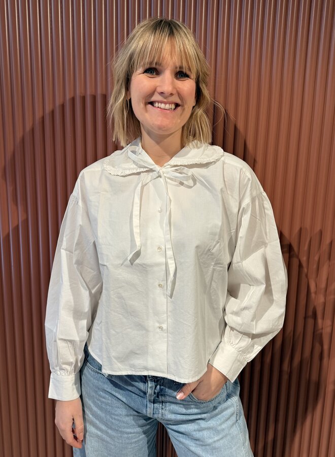 Semmy Poplin Blouse | White