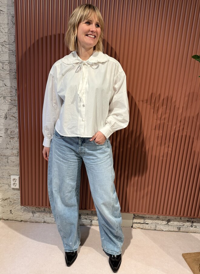 Semmy Poplin Blouse | White