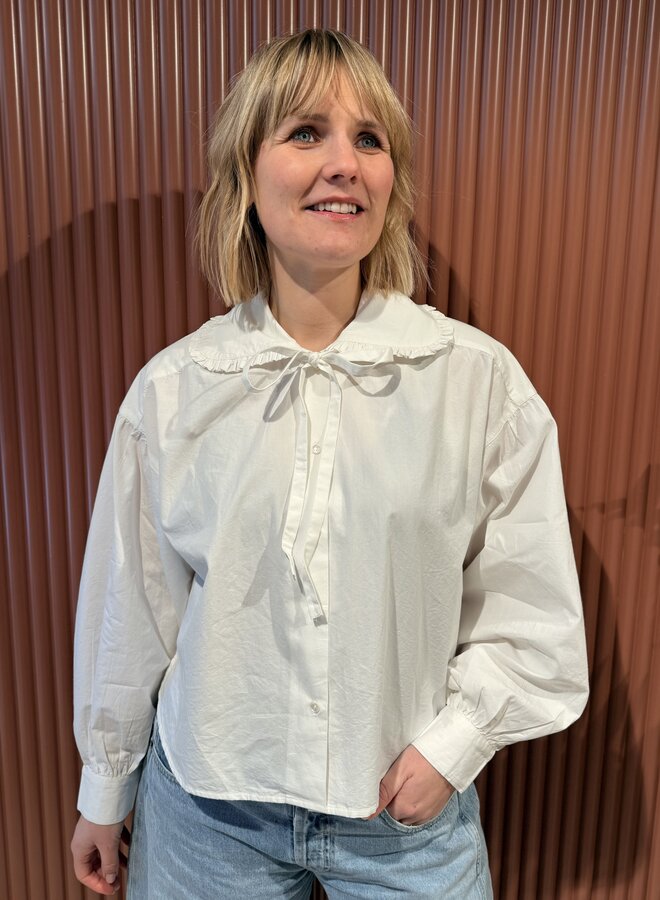 Semmy Poplin Blouse | White