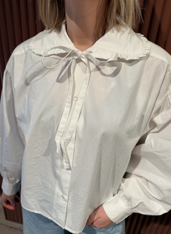 Semmy Poplin Blouse | White