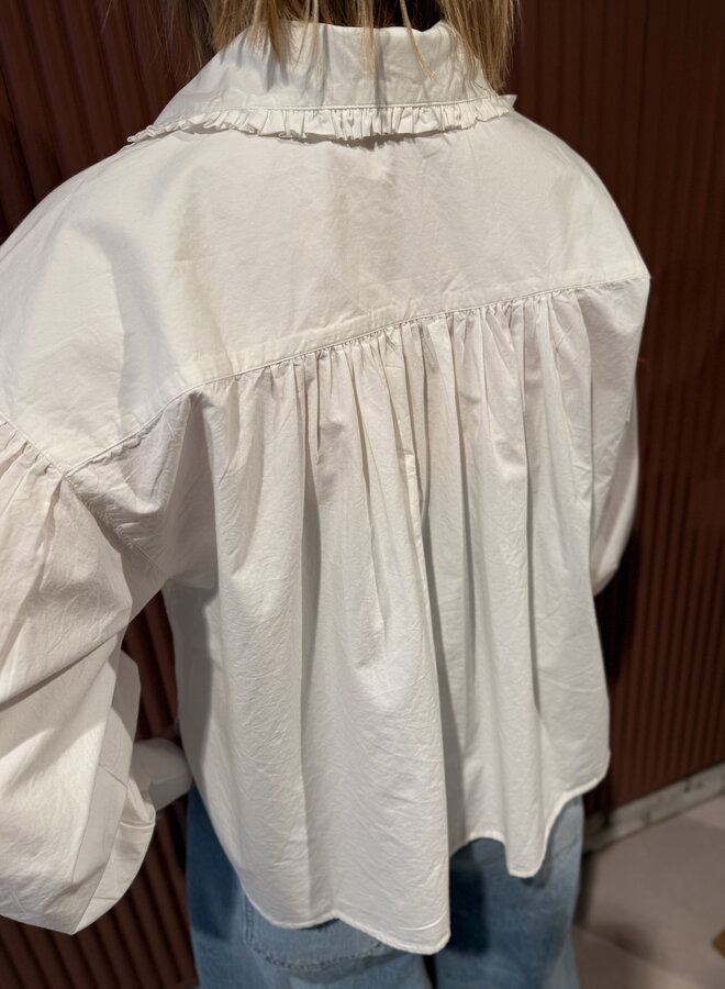 Semmy Poplin Blouse | White