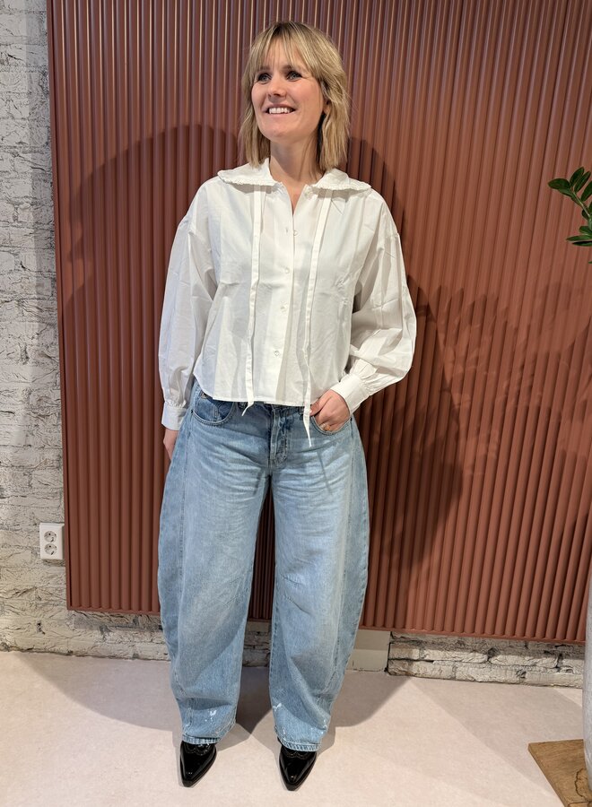 Semmy Poplin Blouse | White