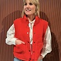 Steve Sleeveless Jacket | Poppy red