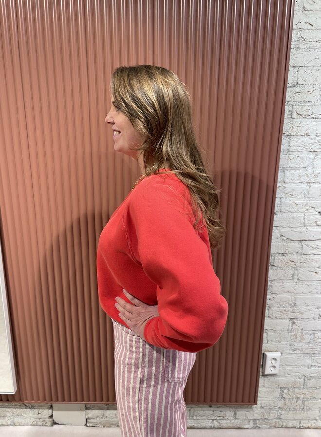 Carrie Sweater | Poppy red