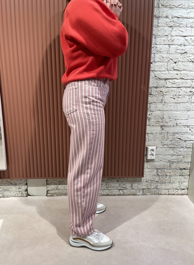 Lew Pink Rocky Pants | Pink stripe