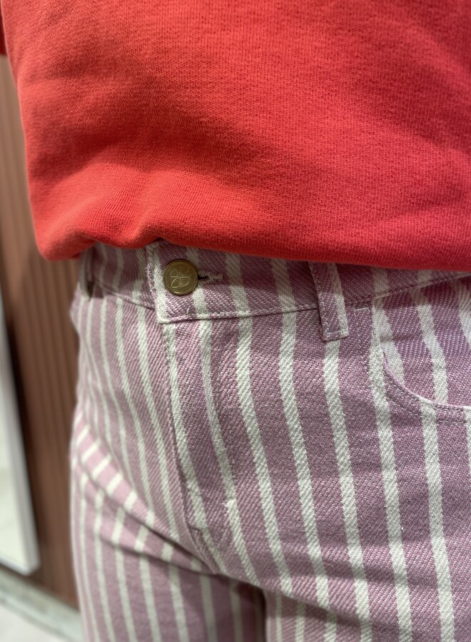 Lew Pink Rocky Pants | Pink stripe