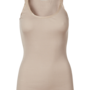 Belle Silk U-Neck Strap Elastic Top | Cacao