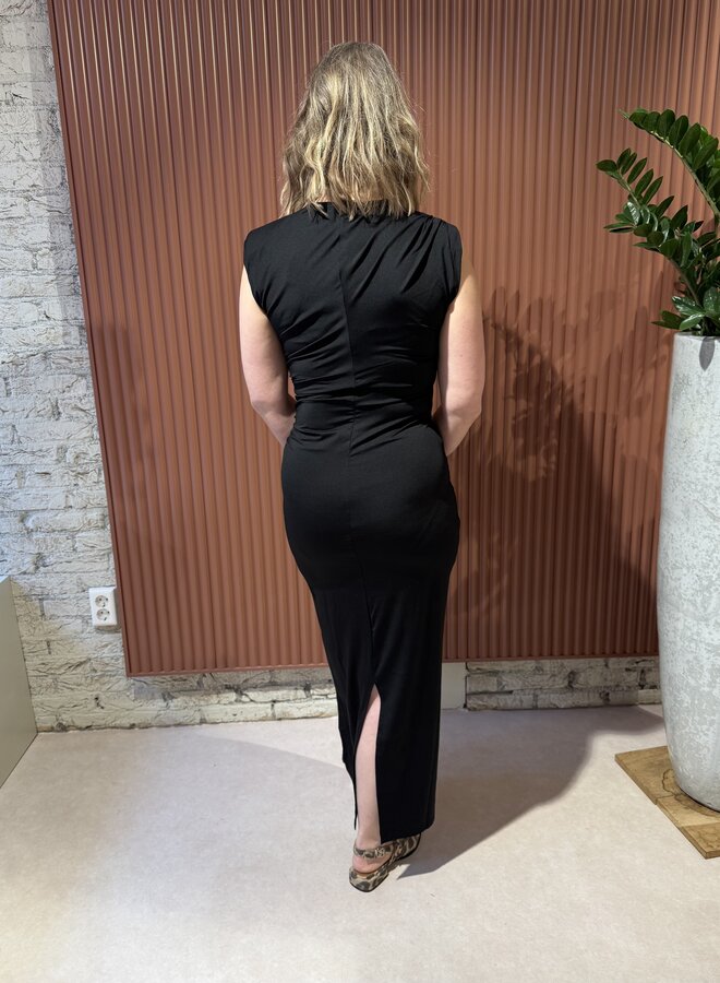 Billie Drape Long Dress | Black