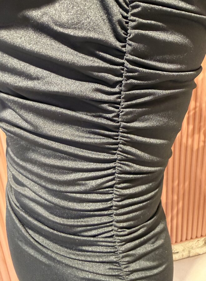 Billie Drape Long Dress | Black