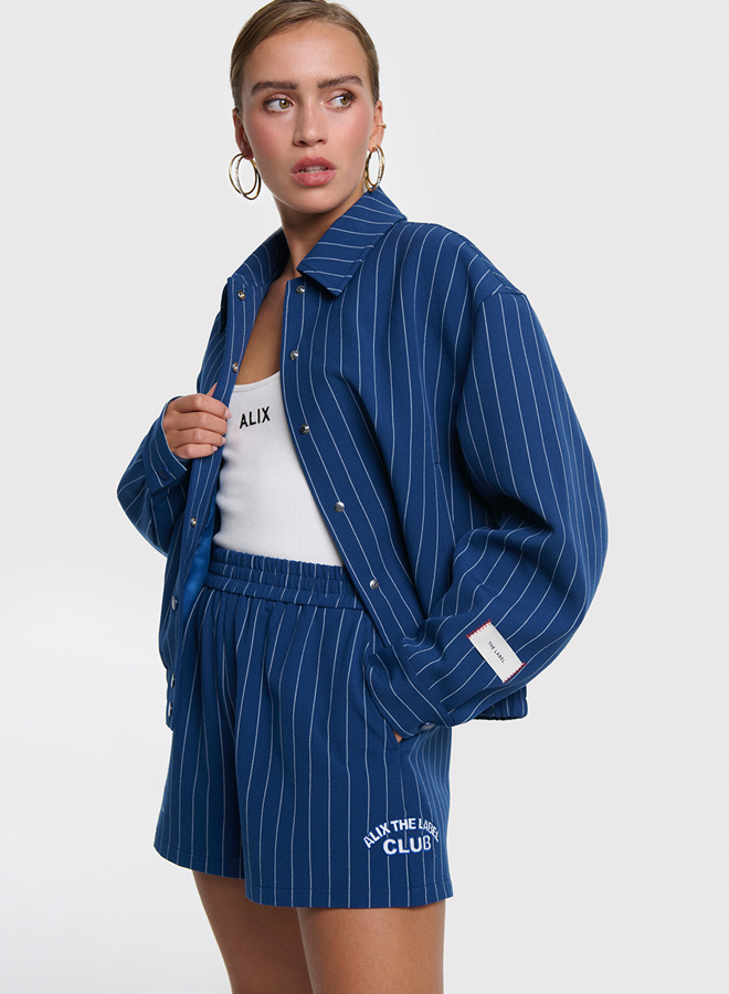 Clean Striped Shorts | Night Blue