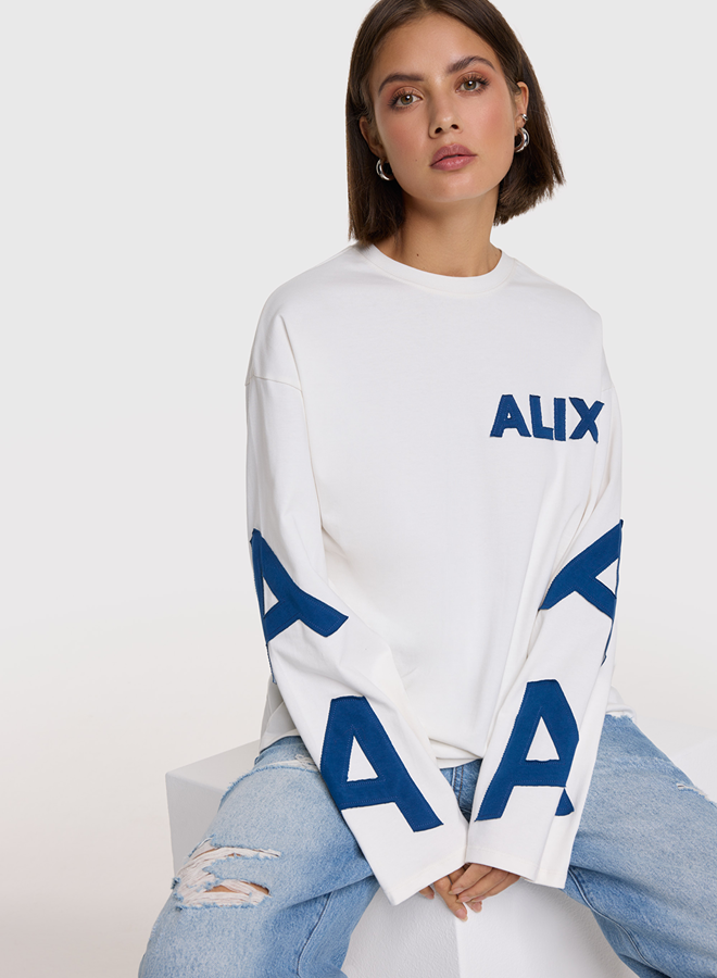 Patch Longsleeve T-Shirt | Soft White
