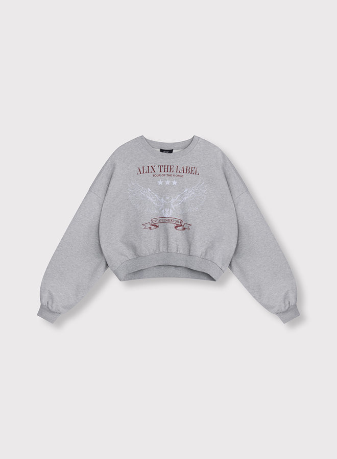 Eagle Sweater | Light Grey Melange