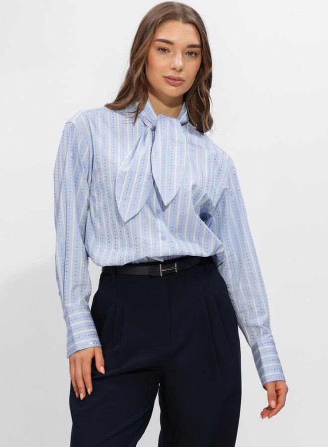 Anubi Stripe Shirt | Blue Mist