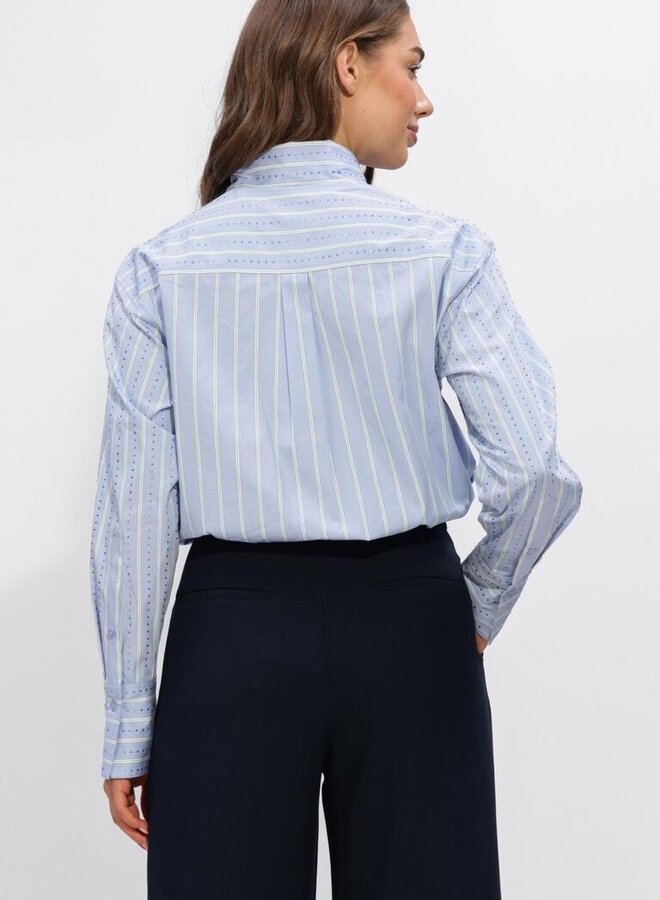 Anubi Stripe Shirt | Blue Mist