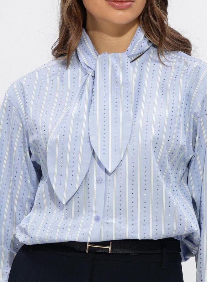 Anubi Stripe Shirt | Blue Mist