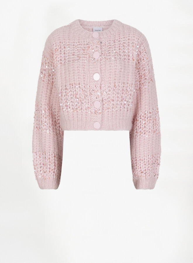 Juna Stripe Cardigan | Rose Quartz