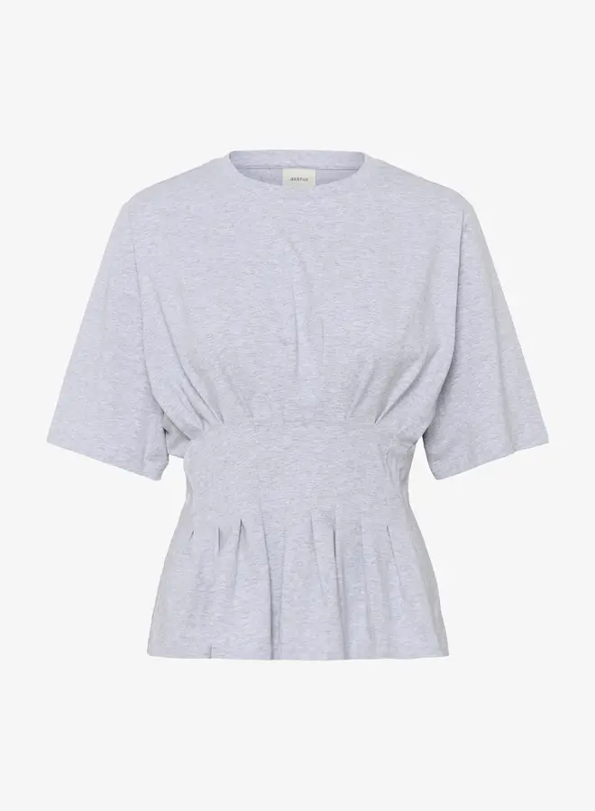 Inez tee | Ultra light grey mélange