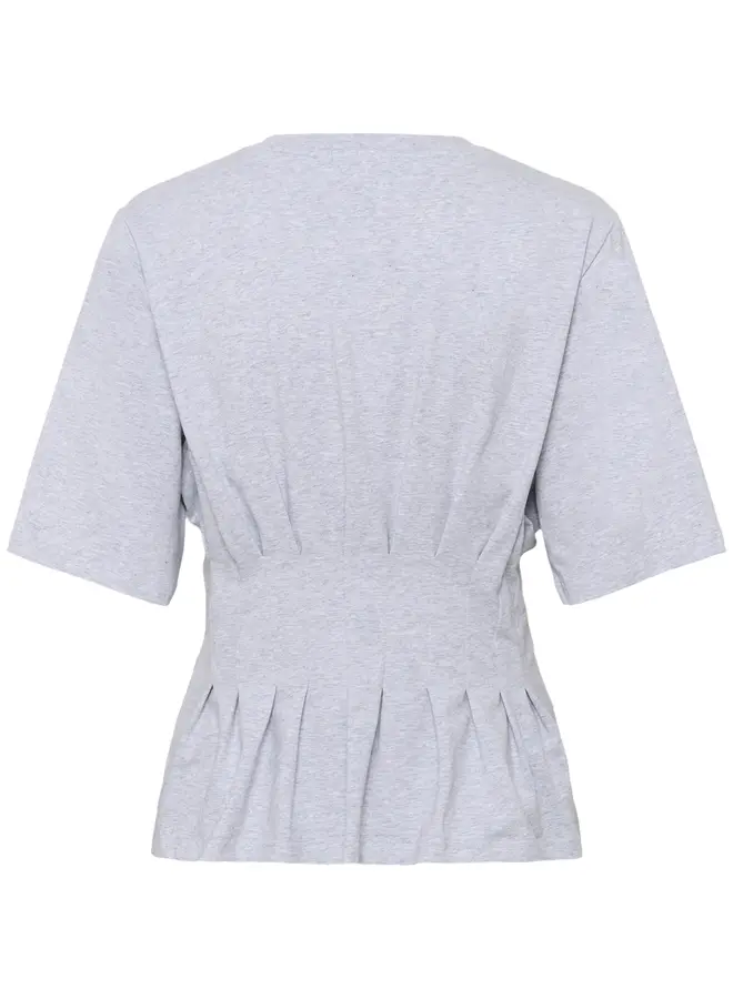 Inez tee | Ultra light grey mélange