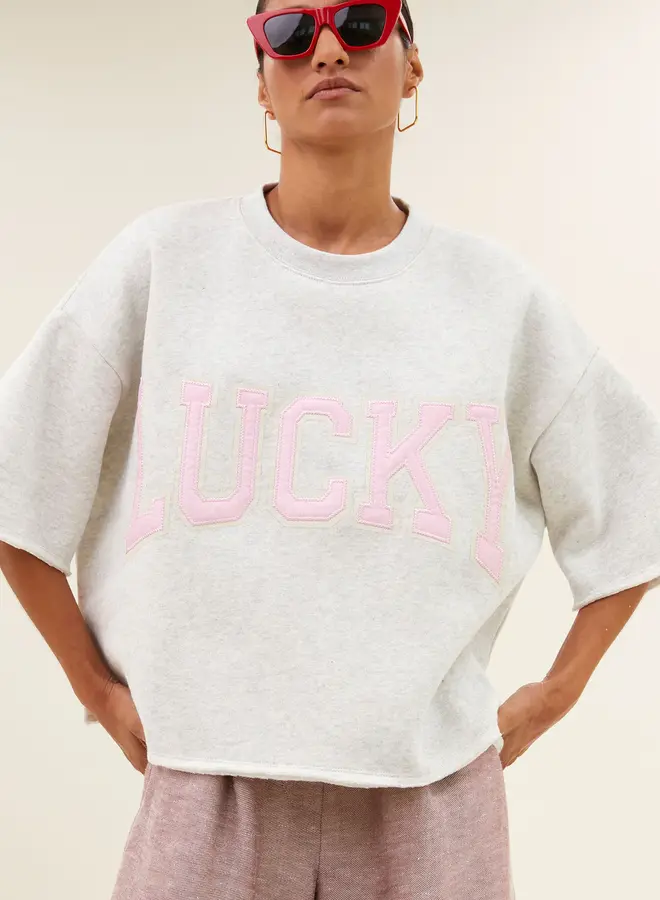 Willow lucky top | Light grey melee