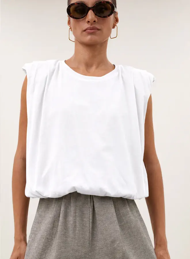 Nilou jersey top | Off white