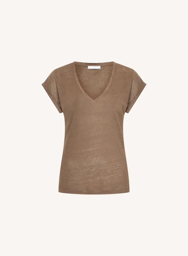 Momi linen top | Iced coffee