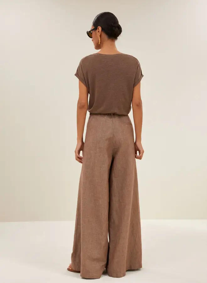 Momi linen top | Iced coffee