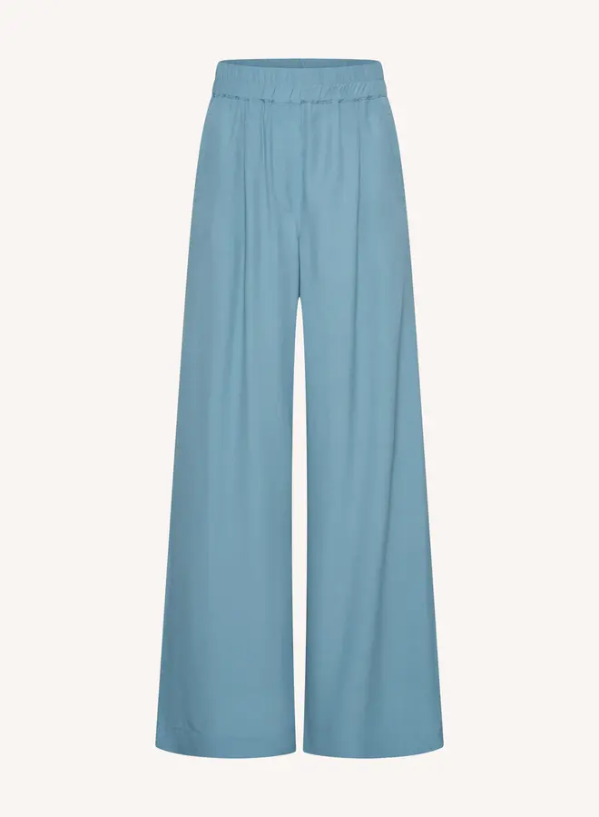 Benji viscose pants | Blue stone
