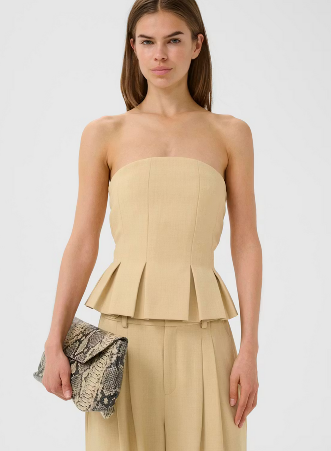 Stacy corsage | Pale hay melange