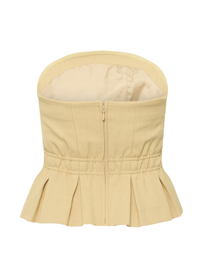 Stacy corsage | Pale hay melange