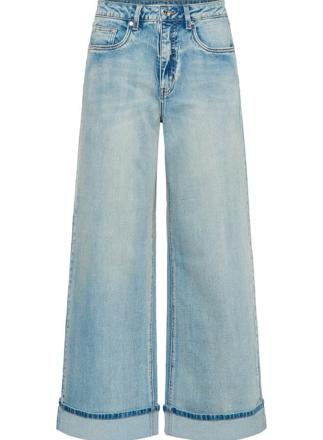 Sara HW wide jeans | Washed blue