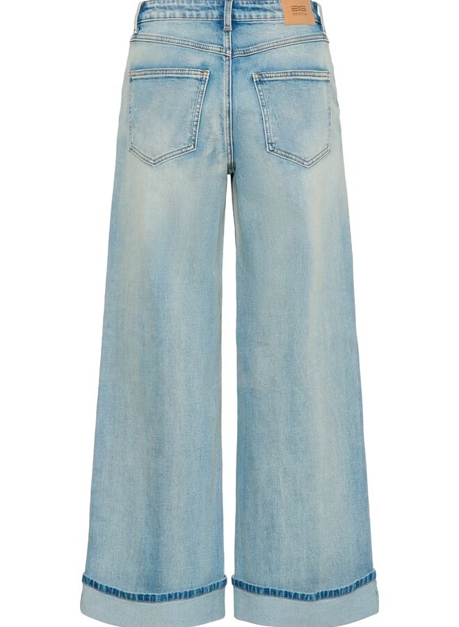 Sara HW wide jeans | Washed blue