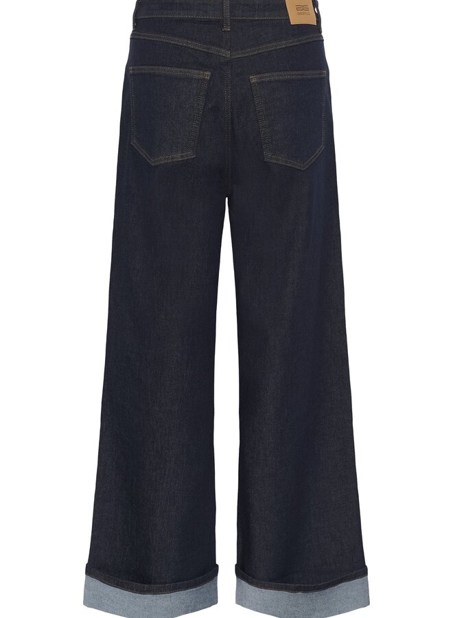 Sara HW wide jeans unwashed | Rinse wash blue denim