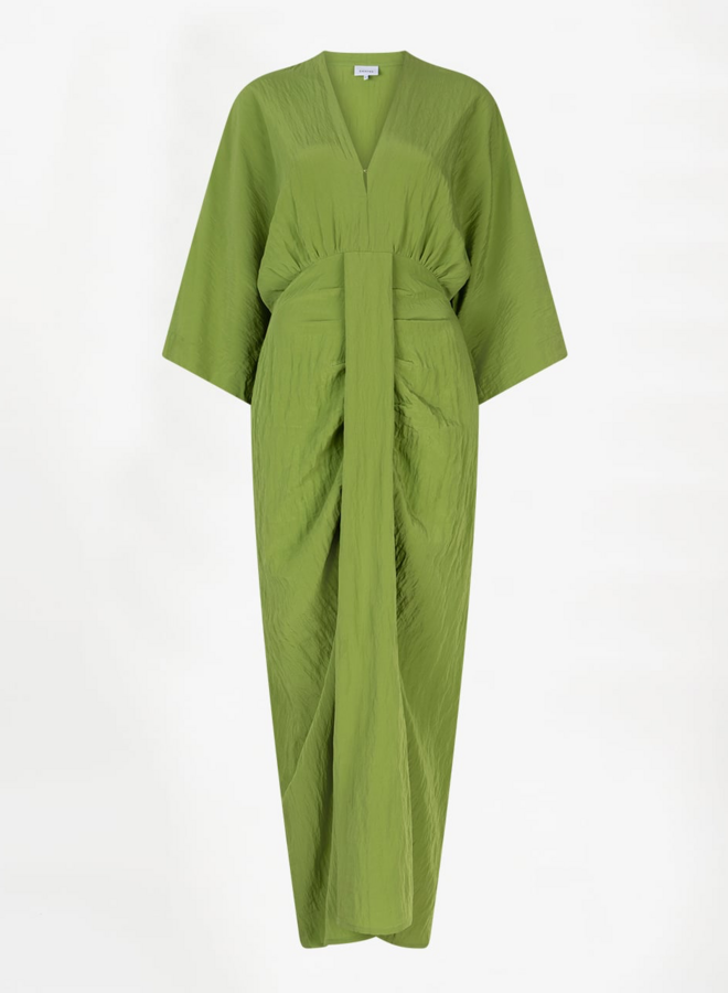 Bradshaw pleated long dress | Green Lush
