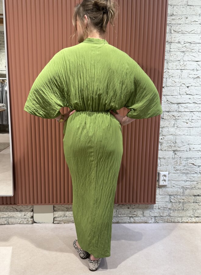 Bradshaw pleated long dress | Green Lush