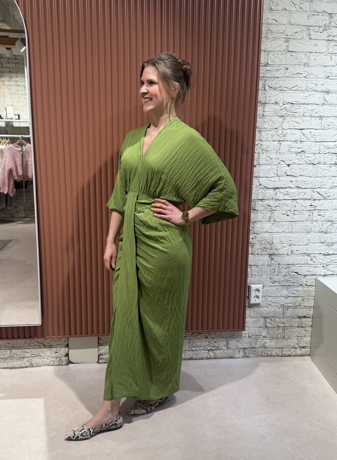 Bradshaw pleated long dress | Green Lush