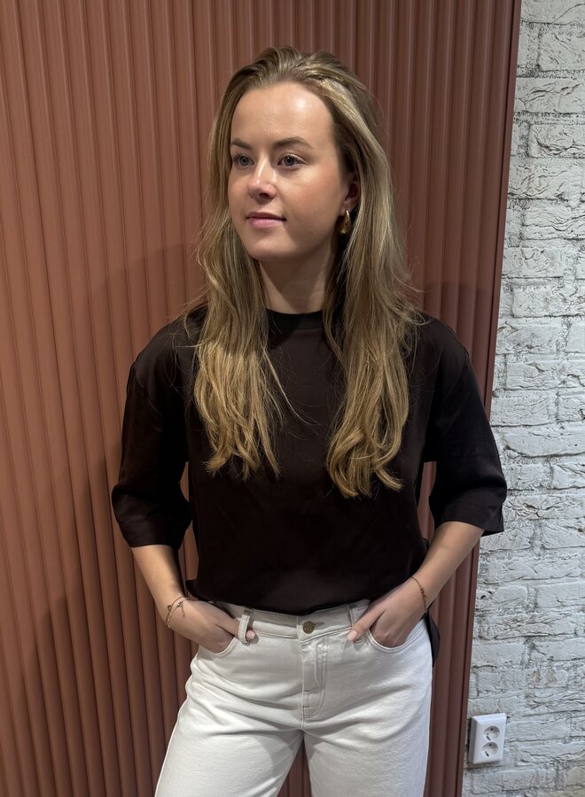 Samanta SS Blouse | Chocolate Torte