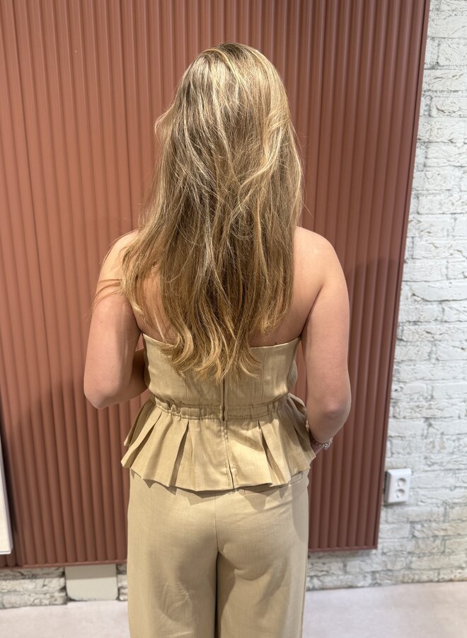 Stacy corsage | Pale hay melange