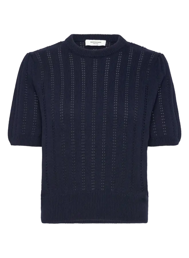 Emilie SS O-Neck Pullover | Navy